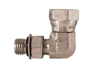 Buyers Products H9515X16X16 Male Straight Thread to Female Pipe Swivel 90 Degree Elbow - 1-5/16-12 Straight Thread x 1-5/16-12 Straight Thread x 1-11-1/2 NPSM Swivel Nut 