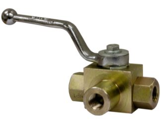 Buyers Products HBV3W050 1/2" NPTF 3-Port High Pressure Ball Valve 