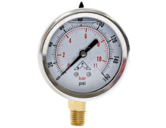Buyers Products HPGS300 Pressure Gauge (0-300 PSI) - Standard Stem is 1/4" NPT 