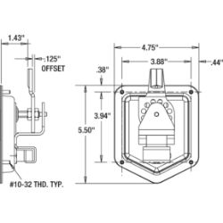 Buyers Products L8816 Folding T-Handle Latch with Single Latch Point - Includes Blind Studs Gasket and Cylinder with Keys - BUY L8816