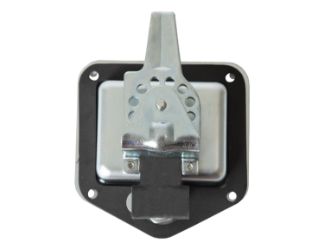 Buyers Products L8915 Zinc Plated Folding T-Handle Latch with Single Latch Point and Mounting Holes 