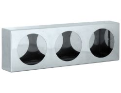 Buyers Products LB6183SST Triple Round Light Box - Stainless Steel (6" x 18" x 3") - BUY LB6183SST