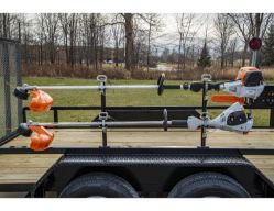Buyers Products LT13 3-Position Channel-Style Lockable String Trimmer Rack w/ Padlocks for Open Landscape Trailers - BUY LT13