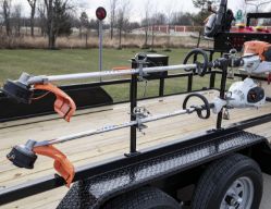 Buyers Products LT13 3-Position Channel-Style Lockable String Trimmer Rack w/ Padlocks for Open Landscape Trailers - BUY LT13