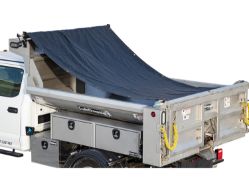 Buyers Products DTR7018S 7' x 18' Solid Vinyl Dump Tarp and Hardware Kit - BUY DTR7018S