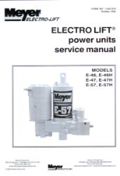 Meyer 03038 E-60 & E-60H Master Service and Repair Manual 