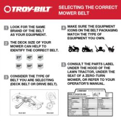 MTD 490-501-Y068 46" RZT Deck Belt - MTD 490-501-Y068