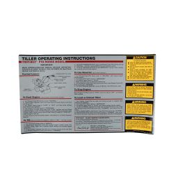 MTD GW-2586 Hood INSTR O Decal 