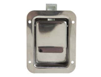 Buyers Products N1883 Non-Locking Junior Size Stainless Steel Single Point Latch - Thru-Hole Mount 