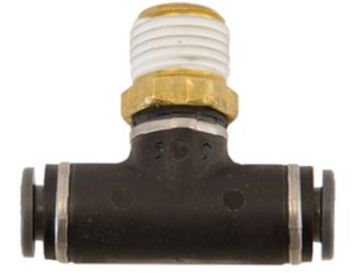 Buyers Products NBT0M25P125S Swivel Male Branch Tee - 1/4" Tube OD x 1/8" Pipe Thread 