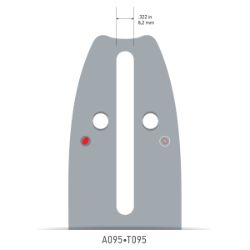 Oregon 120SDEA095 12 Inch Standard 91 Series Bar - OCS 120SDEA095