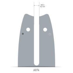 Oregon 124MLEA074 12 Inch Standard 90 Series Bar - OCS 124MLEA074