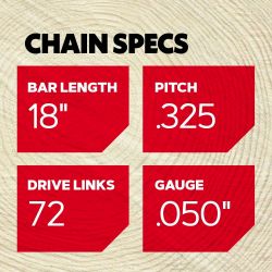 Oregon 20LGX072G 0.325 Inch PowerCut Saw Chain - OCS 20LGX072G