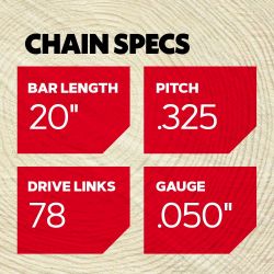 Oregon 20LGX078G 0.325 Inch PowerCut Saw Chain - OCS 20LGX078G