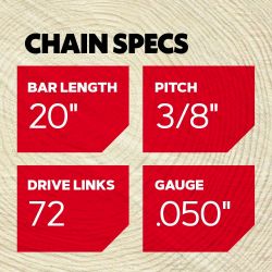 Oregon 72LPX072G 3/8 Inch PowerCut Saw Chain - OCS 72LPX072G