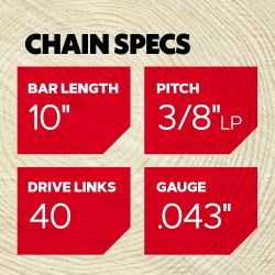 Oregon 90PX040G 10" Narrow-Kerf Saw Chain - OCS 90PX040G