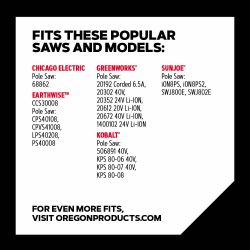 Oregon 91VXL033G Oregon 91VXL VersaCut Saw Chain for 8 in. Bar - 33 Drive Links - fits Kobalt, Chicago, Earthwise, Greenworks, Sun Joe and more - OCS 91VXL033G
