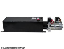 Buyers Products PU303LRS Elecric 3-Way Valve Power Unit - 5-1/2" x 6-1/2" x 19" 3.1 Gallon Steel Reservoir (715 cubic in.) - BUY PU303LRS