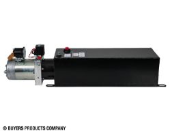 Buyers Products PU303LRS Elecric 3-Way Valve Power Unit - 5-1/2" x 6-1/2" x 19" 3.1 Gallon Steel Reservoir (715 cubic in.) - BUY PU303LRS
