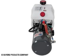 Buyers Products PU319A 3-Way DC Power Unit - Electric Controls, Horizontal .75 Gal. Poly Reservoir - BUY PU319A