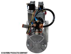 Buyers Products PU3593 Electric 4-Way/3-Way Valve DC Power Unit - 4-1/2" x 8" 1.36 Quart Poly Reservoir (79 cubic in.) - BUY PU3593