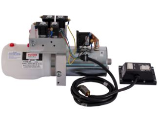 Buyers Products PU3593A 4-Way/3-Way DC Power Unit - Electric Controls, Horizontal .32 Gal. Reservoir 