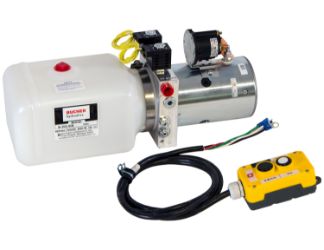 Buyers Products PU642A 4-Way DC Power Unit - Electric Controls, Horizontal .75 Gal. Poly Reservoir 