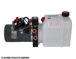 Buyers Products PU642A 4-Way DC Power Unit - Electric Controls, Horizontal .75 Gal. Poly Reservoir - BUY PU642A