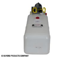 Buyers Products PU642LR Electric 4-Way Function DC Power Unit - 5-1/2" x 6-1/2" x 19" 1.87 Gallon Usable Poly Reservoir (432 cubic in.) - BUY PU642LR