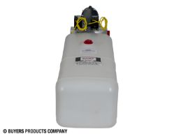 Buyers Products PU642LR Electric 4-Way Function DC Power Unit - 5-1/2" x 6-1/2" x 19" 1.87 Gallon Usable Poly Reservoir (432 cubic in.) - BUY PU642LR