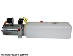 Buyers Products PU642LR Electric 4-Way Function DC Power Unit - 5-1/2" x 6-1/2" x 19" 1.87 Gallon Usable Poly Reservoir (432 cubic in.) - BUY PU642LR