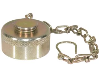 Buyers Products QDDC121 Steel Dust Cap with Chain for 3/4" NPT Coupler - 18 GPM 