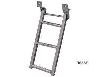 Buyers Products RS3 Black Powder Coated 3 Rung Sure Step Retractable Truck Step 