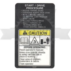 Scag 482287 Start/Drive Decal 