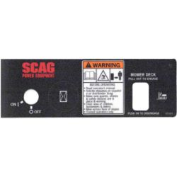 Scag 483441 Rear Instrument Panel Decal 