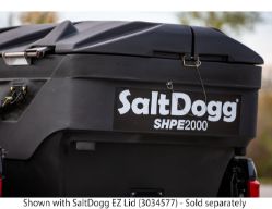 Buyers Products SHPE2000 SaltDogg 96" 2.0 Cubic Yard Electric Black Polymer Hopper Salt Spreader (Standard Chute) - BUY SHPE2000