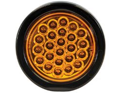 Buyers Products SL41AR 4" 24 LED Amber Round Strobe Warning Light - Recessed - Quad Flash - BUY SL41AR