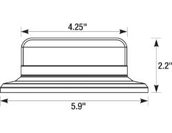 Buyers Products SL551ALP 6" 12 LED Amber Low Profile Beacon w/ Permanent Mount - BUY SL551ALP