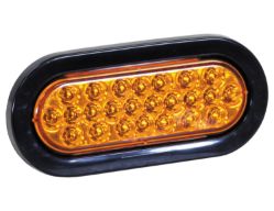 Buyers Products SL65AO 6-1/2" 24 LED Amber Oval Strobe Warning Light - Recessed - BUY SL65AO
