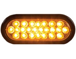 Buyers Products SL65CO 6-1/2" 24 LED Clear Oval Strobe Warning Light - Recessed - BUY SL65CO