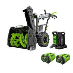 EGO SNT2807 28" 56V 2-Stage Snowblower Kit w/ (2) 12.0Ah Batteries & 560W Dual Port Charger 28" 56V Electric Self-Propelled 2-Stage Deluxe Snow Blower