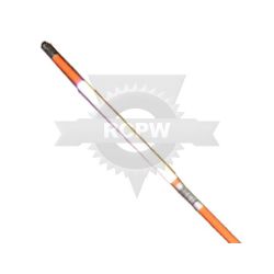 Fiberglass Innovations 671 60" Orange Hi-Viz Solid Fiberglass Driveway Marker with Reflective Tape and Metal Cap 