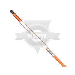 Fiberglass Innovations 681 72" Orange Hi-Viz Solid Fiberglass Driveway Marker with Reflective Tape and Metal Cap 