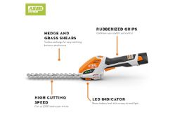 STIHL HSA 26 10.8V Lightweight Battery-Powered Handheld Hedge Trimmer w/Battery & Charger - STI HSA 26