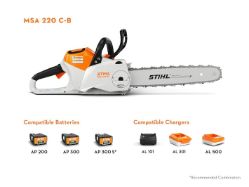 STIHL MSA 220 C-B 16 36V 16" Battery-Powered High Performance C-B Chainsaw w/Bar & Chain - STI MSA 220 C-B 16