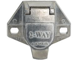 Buyers Products TC1002 2-Pin Metal Trailer Connector, Horizontal - Truck End - BUY TC1002