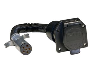 Buyers Products TC1067P 6-Pin Round to 7-Pin Flat Plastic Adapter 