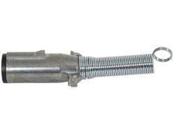 Buyers Products TC2002 2-Pin Metal Trailer Connector with Cable Guard Spring, Horizontal - Trailer End - BUY TC2002