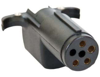 Buyers Products TC2064P 6-Pin Round to 4-Pin Flat Plastic Adapter 