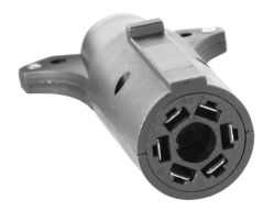 Buyers Products TC2076P 7-Pin Flat to 6-Pin Round Plastic Adapter - Center Pin Auxiliary Power - BUY TC2076P